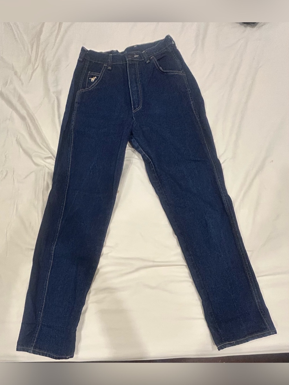 Vintage 80's Wrangler Retro Jeans Women's 12 Misses Chino Blue Denim USA Made